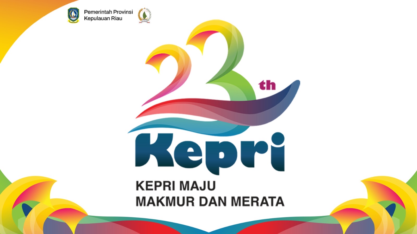 Logo resmi HUT ke-23 Provinsi Kepulauan Riau hasil modifikasi dan kolaborasi GM-BP3KR